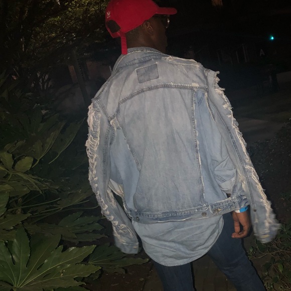 Distressed Denim Jacket - Picture 3 of 4